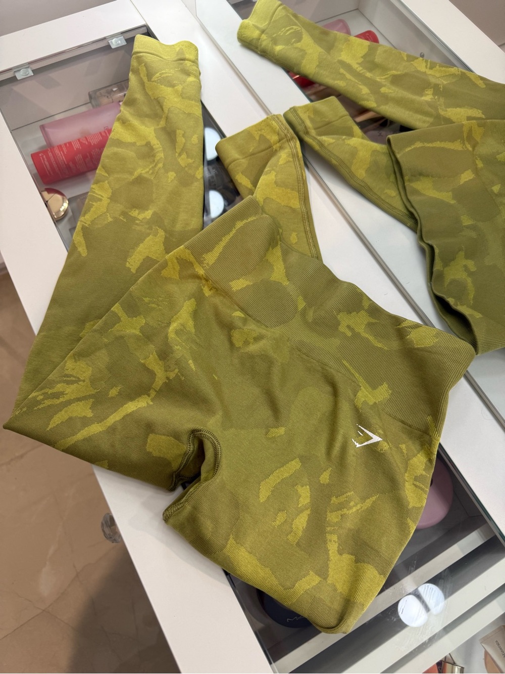 Gymshark Olive Green Seamless high rise leggins